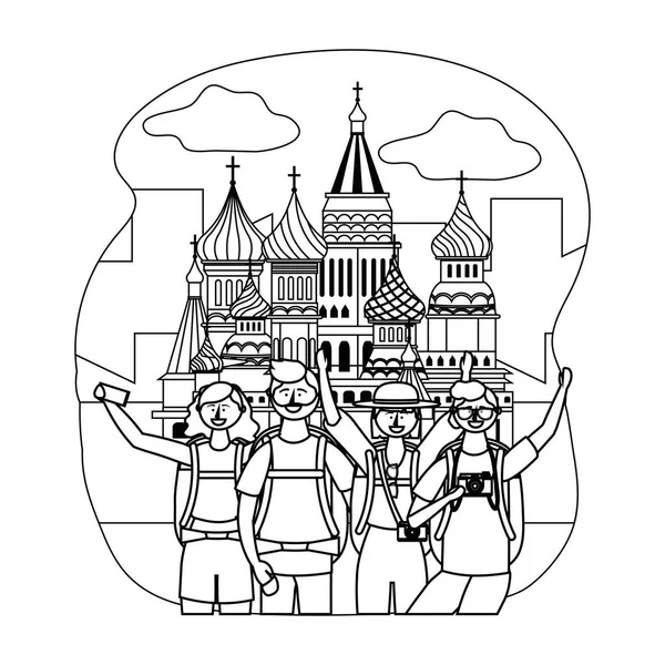 聖バジル大聖堂のデザインベクトルイラスト — ストックベクタ