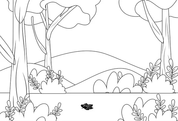 Isolato disegno astratto e alberi di stagione — Vettoriale Stock