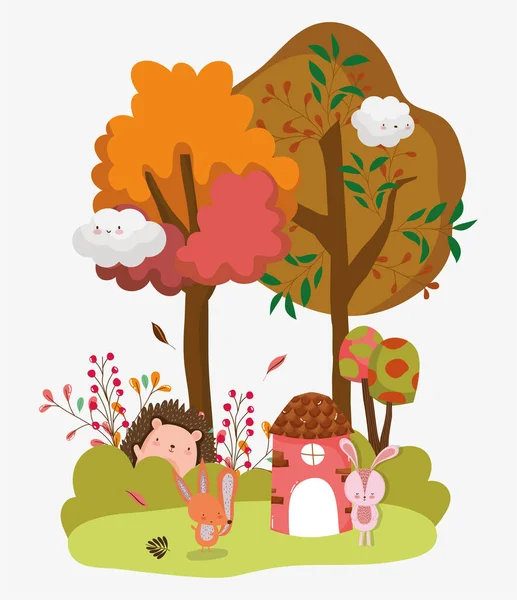 hello autumn season flat design