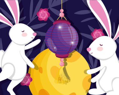 tavşan mutlu ay festivali görüntü