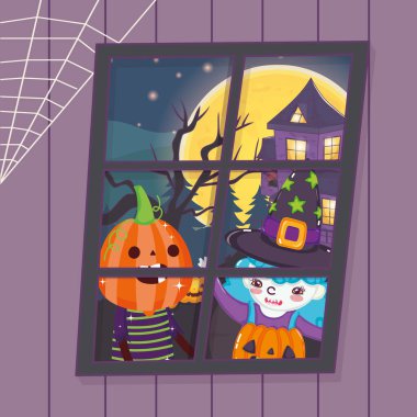 kostüm halloween görüntü ile çocuklar