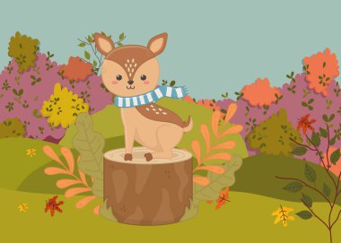 Bagajında eşarplı şirin bir geyik oturuyor.