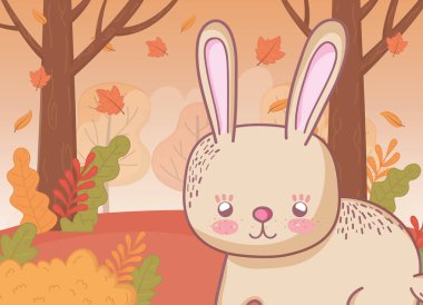 Şirin hayvan yaprakları Merhaba sonbahar