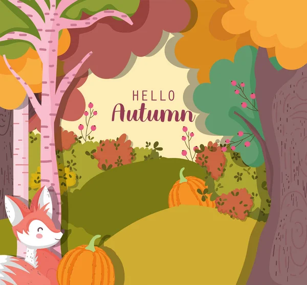 Привіт осіннє листя сезон плакат — стоковий вектор
