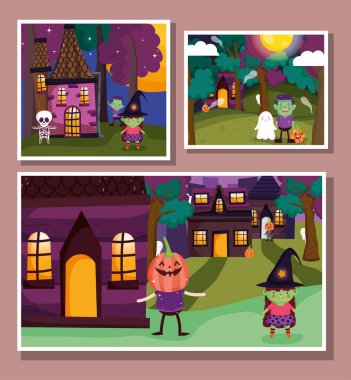 Çerçeve fotoğrafları şaka mı şeker mi - Mutlu cadılar bayramı