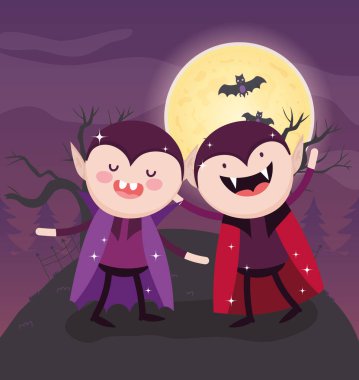 kostüm halloween görüntü ile çocuklar