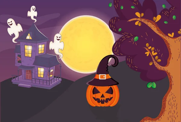 Trick or treat - joyeux Halloween — Image vectorielle