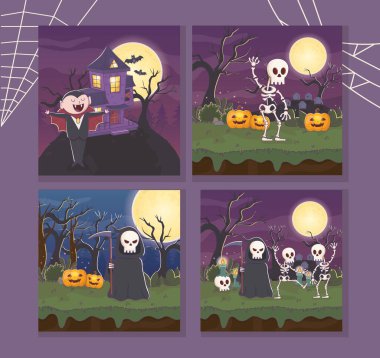 Dracula İskelet Ölüm Sancakları Cadılar Bayramı