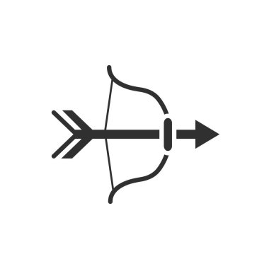 İzole edilmiş okçuluk ekipmanı düz vektör tasarımı