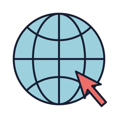 İzole edilmiş küresel küre vektör tasarımını doldur