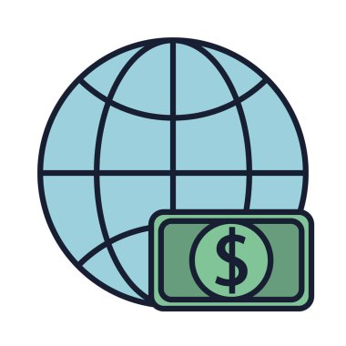 İzole edilmiş küresel küre vektör tasarımını doldur