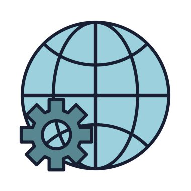 İzole edilmiş küresel küre vektör tasarımını doldur