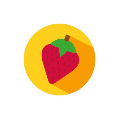 İzole edilmiş çilek simgesi blok vektör tasarımı