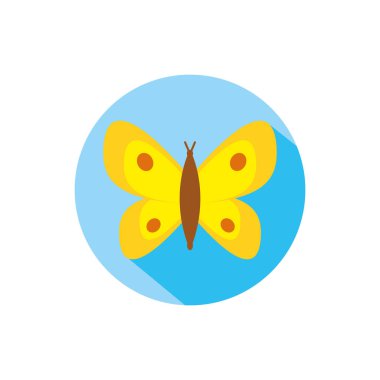 İzole edilmiş Kelebek simgesi blok vektör tasarımı