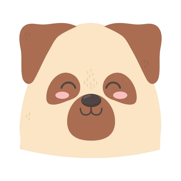 Cute dog head close eyes on white background — Διανυσματικό Αρχείο