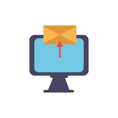 Bilgisayar simgesi düz vektör tasarımı