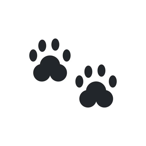 Tirage d'empreintes de chien isolé Conception vectorielle plane — Image vectorielle