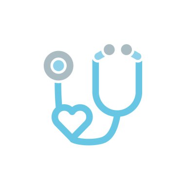 İzole tıbbi steteskop düz vektör tasarımı