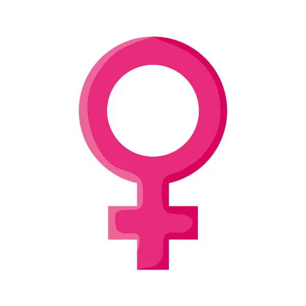 Female gender symbol pop art style — Stock vektor