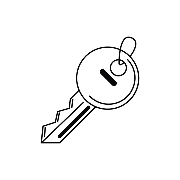 Key security vacation travel icon — Stock Vector