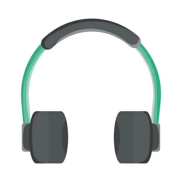 Audio technologie des écouteurs icône de gadget — Image vectorielle