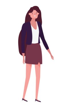 Avatar kadın vektör tasarımı çizimi