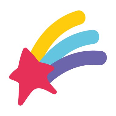 İzole yıldız şekil tasarım vektör illüstrasyon