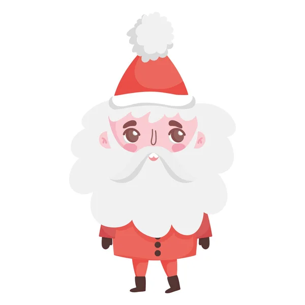 Cute santa claus character happy christmas — Stock Vector