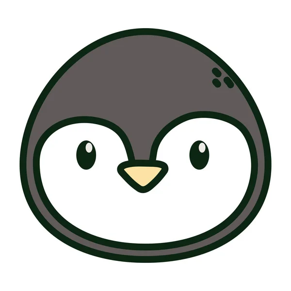 Penguin face polar animal bird icon — 图库矢量图片