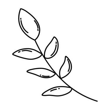 İzole yaprak tasarım vektör illüstrasyon