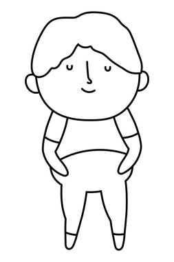 Büyükbaba çizgi film vektör tasarım çizimi çizimi