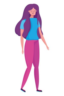 İzole edilmiş Avatar kadın vektör tasarımı