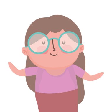 Büyükanne çizgi film vektör tasarımı çizimi