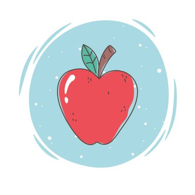 sağlıklı besin diyeti organik taze elma meyvesi ikonu