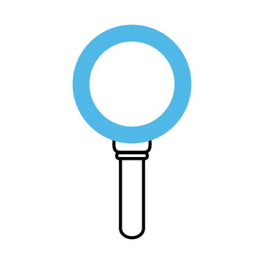 Büyütme cam mobil pazarlama ve e-ticaret hattı ve doldurma tarzı simgesi