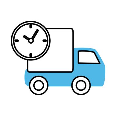 kamyon hızlı servis mobil pazarlama ve e-ticaret hattı ve doldurma biçimi simgesi