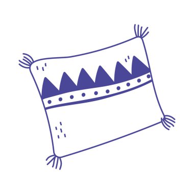 Yastık dekorasyonu konforu izole edilmiş simge tasarımı