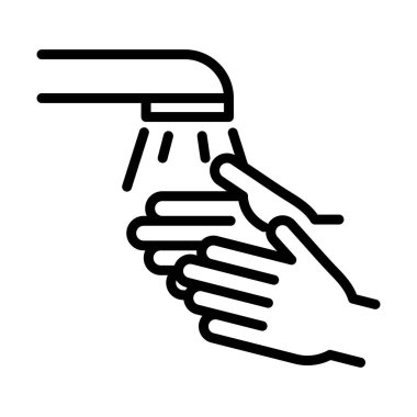 Kişisel el hijyeni, el yıkama, su hastalıklarını önleme ve sağlık hizmetleri ikonu