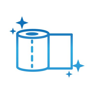 Tuvalet kağıdı temiz hijyen gradyanı simgesi