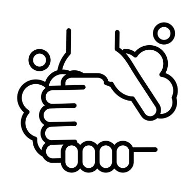 Kişisel el hijyeni, el yıkama sıklıkla hastalık önleme ve sağlık hizmetleri tarzı ikon