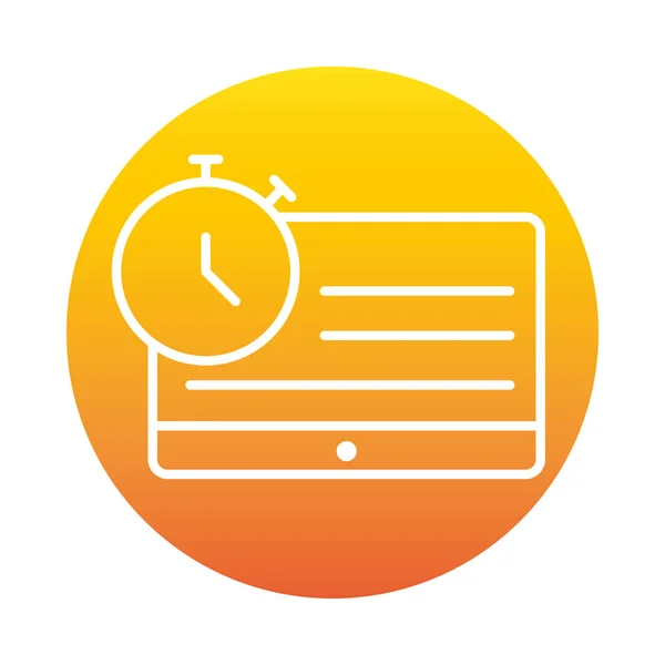 Website clock time connection online education and development elearning gradient style icon — Stock Vector