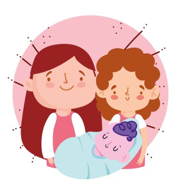 Kız evlat oğul ve bebek ilişkisi, aile günü.