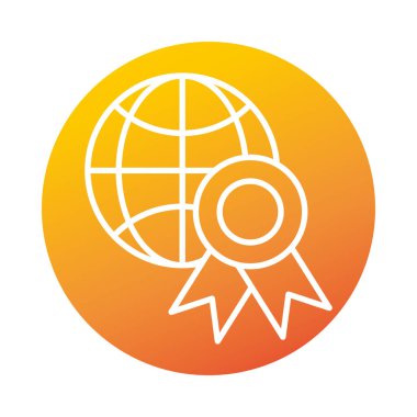 dünya madalya ödülü çevrimiçi eğitim ve gelişim gradyan biçim ikonu