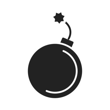 Siber güvenlik ve bilgi veya ağ koruma uyarı sorunu siluet biçimi simgesi