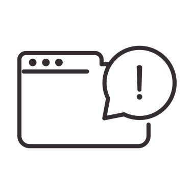 Uyarı simgesi, web sitesi ünlem işareti dikkat önlemi, satır biçimi tasarımı