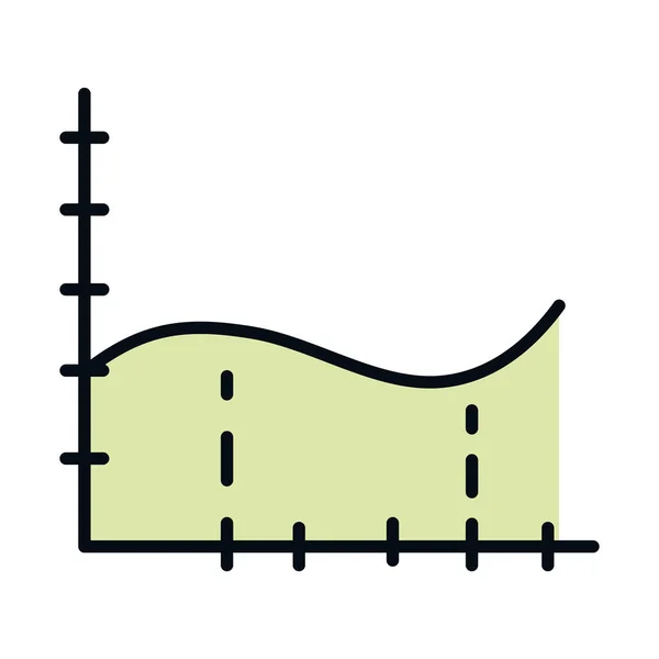 Matematica educazione scuola scienza algebra grafico lezione linea e riempire l'icona di stile — Vettoriale Stock