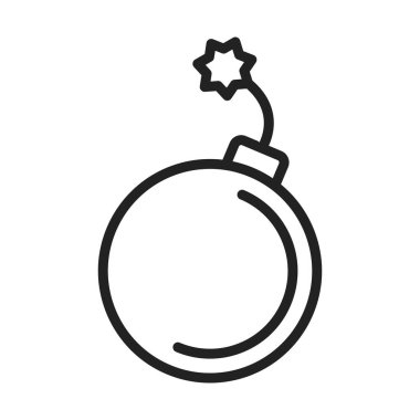 siber güvenlik ve bilgi ya da ağ koruma uyarı sorunu çizgi biçimi simgesi