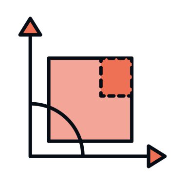 Matematik okulu bilimi açı çizgisi ve biçim simgesi