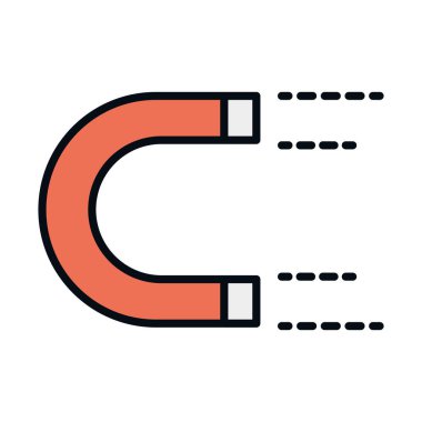 Matematik okulu bilim mıknatısı çizgisi ve biçim simgesi