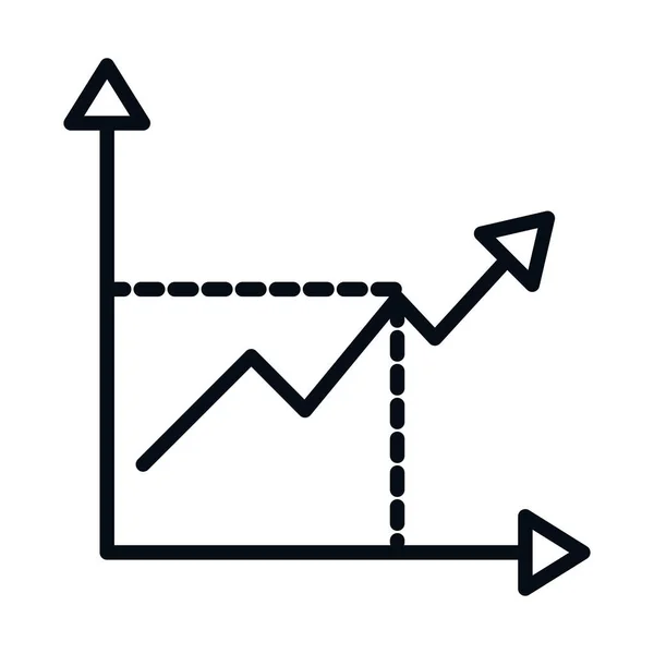 Matemática escola ciência diagrama seta linha de lucro e ícone de estilo — Vetor de Stock